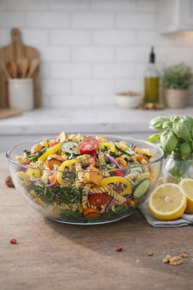 Sałatka z makaronem i warzywami