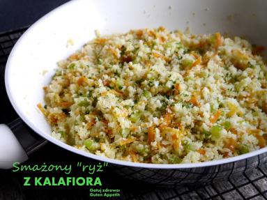 Smażony "ryż" z kalafiora z warzywami