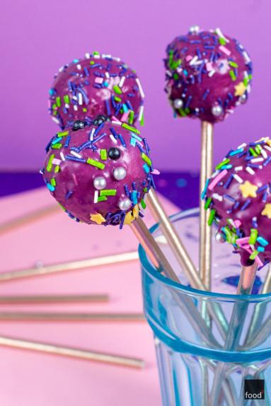 Starry night cake pops - gwiezdne ciasteczkowe lizaki