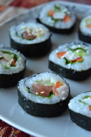 Sushi ze  szpinakiem