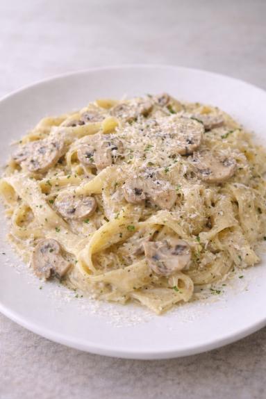 Tagliatelle z pieczarkami