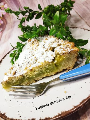 Tarta na kruszonce z rabarbarem i galaretkami