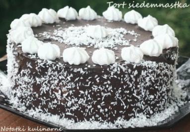 Tort Siedemnastka (ciasto kokosowe)