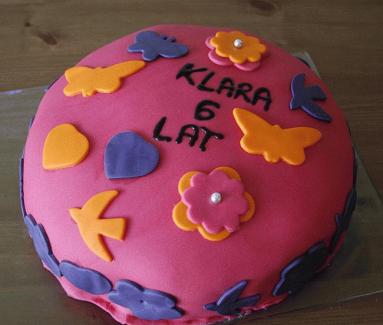 Tort urodzinowy na różowo