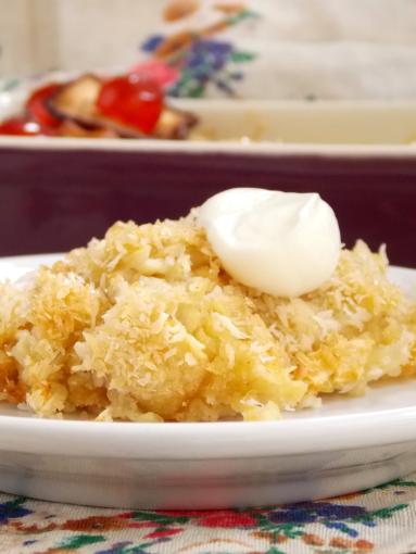 Zapiekanka  ryżowa z jabłkami i kokosem