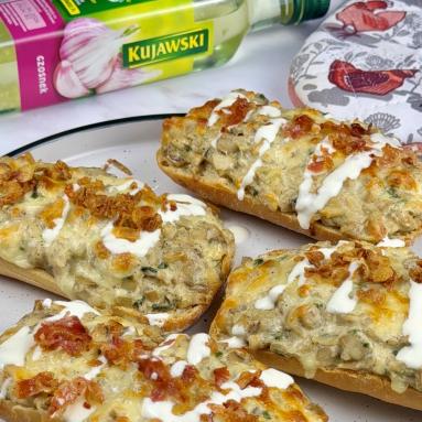 Zapiekanki premium z pieczarkami