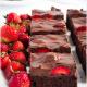 Brownie truskawka w czekoladzie Brownie truskawka w czekoladzie