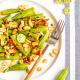 Okra z czosnkiem, chili, cytryną i orzeszkami Okra z czosnkiem, chili, cytryną i orzeszkami