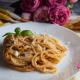Spaghetti al pesto trapanese Spaghetti al pesto trapanese