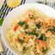 Tagliatelle z krewetkami w winie Tagliatelle z krewetkami w winie
