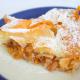 Tarta z ciasto filo z brzoskwiniami i migdałami Tarta z ciasto filo z brzoskwiniami i migdałami