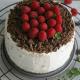 Tort straciatella z malinami Tort straciatella z malinami
