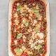 Zapiekana feta z fasolką szparagową w pomidorach Zapiekana feta z fasolką szparagową w pomidorach