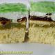 Zielone ciasto z delicjami na roczek mojego bloga:-) 