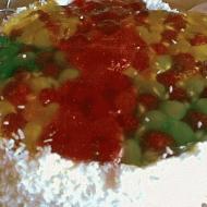 Kolorowy tort jabłkowy