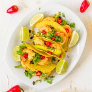 Tacos z krewetkami w tempurze